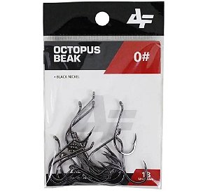 ANZOL PESCA CARTELA ALBATROZ OCTOPUS BLACK BEAK N6/0 - 6PÇS