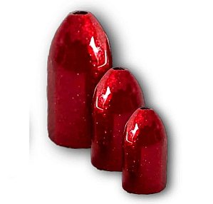 CHUMBO CHUMBADA PESCA BULLET PARA ISCA ARTIFICIAL 16G 5 UNIDADES VERMELHO