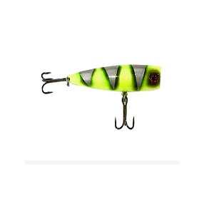 Isca Artificial Pesca W&z Popper 80 8cm 13g - Cor Verde Limão Listrada