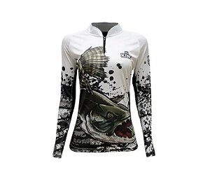 Camisa Camiseta Pesca King Proteção Uv50 Feminina Kff657