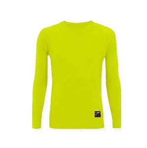 Camisa Camiseta Ciclismo King Proteção Uv50 Masc Manga Longa - Amarelo Neon