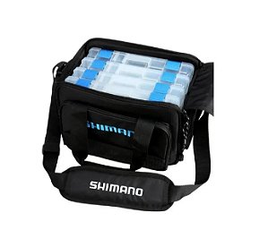 Bolsa Pesca Shimano Baltica 4 Estojos Tam - M Preto/azul