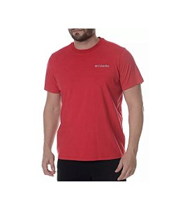 Camiseta Masculina Columbia Basic Logo - Vermelho