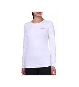 Camiseta Feminina Columbia Neblina Manga Longa Branca