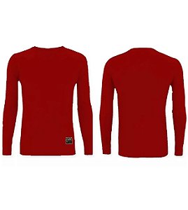 Camisa Camiseta Ciclismo Pesca King Uv50 - Manga Longa - Vermelho