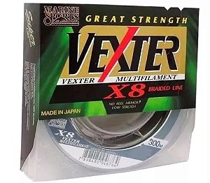 LINHA MULTIFILAMENTO MARINE SPORTS VEXTER X8 300M 15LBS 0,15MM