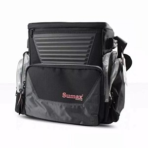 BOLSA MOCHILA PESCA SUMAX SM-1203 N2 PRETA C/3 ESTOJOS PARA ISCAS