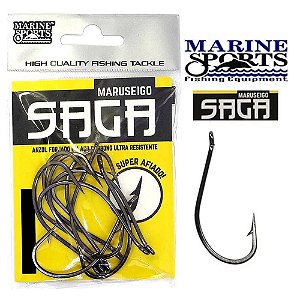 ANZOL CARTELA MARINE SPORTS SAGA SUPER MARUSEIGO  BLACK NICKEL 16 C/35