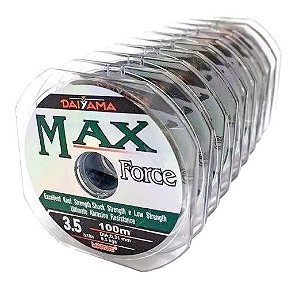 10 CARRETEIS LINHA MONO MAXFORCE DAYAMA 6.0 0,43MM 100M