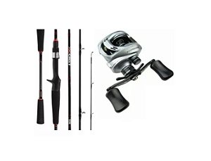 KIT TUCUNARE VARA X-CAST C561M 1,68M 10-20LB + CARRETILHA TITAN GTO 12000 ESQUERDA