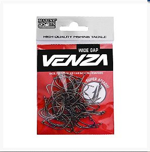 ANZOL CARTELA MARINE SPORTS VENZA WIDE GAP SUPER PRETO 3/0 C/20