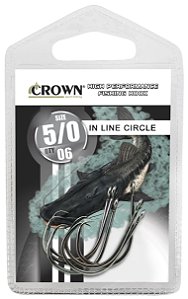 ANZOL CARTELA CROWN IN LINE CIRCLE BLACK Nº 1/0 C/06