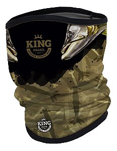 BANDANA MÁSCARA PESCA KING BRASIL ROBALEIROS 01 PROTEÇÃO UV30