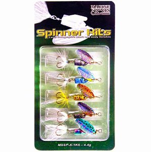 ISCA ARTIFICIAL MARINE SPORTS SPINNER KIT MSSP-A-1K5 4,4G 5 UNIDADES