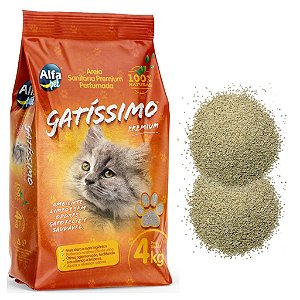 Areia Sanitária Para Gatos Gatissimo - Grãos Finos Perfumada
