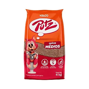 Granulado sanitário Para Gatos Putz Graos Finos 4kg