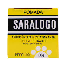 Pomada Cicatrizante Matacura Saralog para Cães e Gatos 30 g