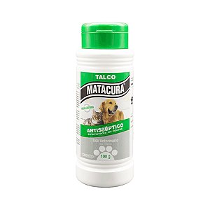Talco Matacura Antisséptico para Cães e Gatos 100g