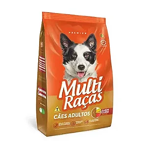 Ração Multi Raças Cães Adultos Raças médias e Grandes - Sabor Carne