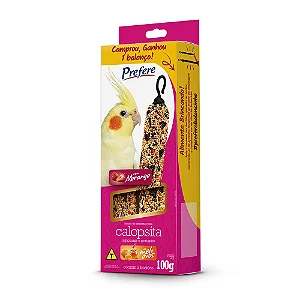 Prefere Bastão Calopsita Morango 100g com balancinho
