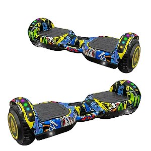 Hoverboard Skate Elétrico 6.5 Polegadas Com LED Bluetooth Integrado E Bolsa De Proteção Diversas Cores