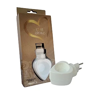 Difusor Elétrico De Ambientes Bivolt 10ml Formato de Coração Love Aromas