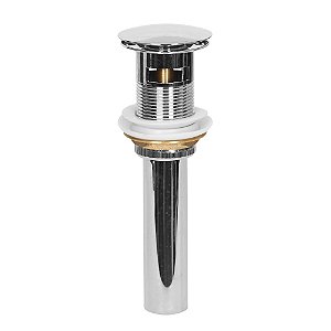 Válvula Click Inteligente Cromado Para Cubas Com Ladrão Pia Banheiro Lavabo IVC04