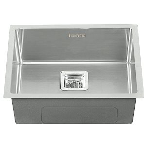 Cuba Cromada 54x44 cm Aço Inox 304 Cozinha Área Gourmet com Válvula Inovartte ICB04