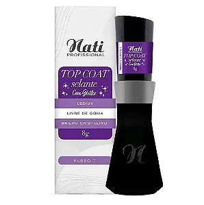 Top Coat com glitter - Nati 8g