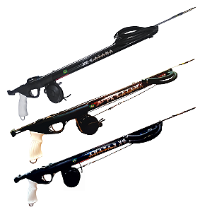 Arbalete Pk Katana Brasil Inox Dual elástico 16mm Azul Marrom Camuflado para Pesca Sub Mergulho Shark