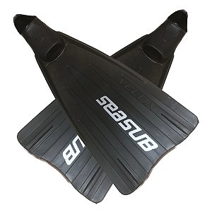 Nadadeira Velox SEASUB PRETA Mergulho Pé de pato Mar Rio Pesca sub Profissional