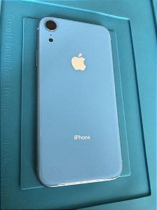 Carcaça Iphone XR  Azul Original Apple Chassi Impecável  !!!
