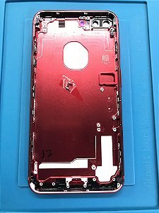 Carcaça Iphone 7 Plus Vermelha Original Com Detalhes