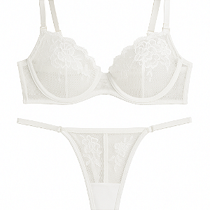 Conjunto Lumière – Renda Iluminada com Tule