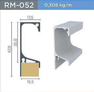 PERFIL RM-052 15MM TAMPA FOSCO 3MTS ( APENAS RETIRADA )