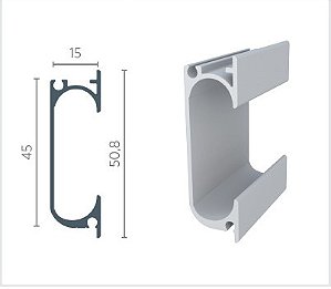 PERFIL RM-245 PUX CAVA CHAMP CLARO 3MTS ( APENAS RETIRADA )