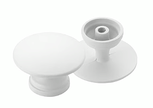 PUXADOR PONTO 30MM ZAMAC BRANCO