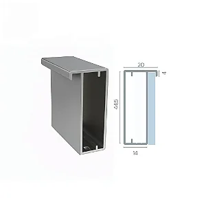 PERFIL RM-060 TITANIO FOSCO 3MTS ROMETAL