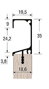 PERFIL ALT-7013T 18MM INOX 3MTS ( APENAS RETIRADA )
