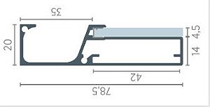 PERFIL RM-179 INOX POLIDO 3MTS ( APENAS RETIRADA )