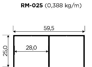 TRILHO RM-025 INOX POLIDO 3MTS