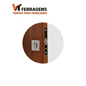 FECH.ROLETE MAQ.45 EXT ROSETA QUADRADA CROMADO