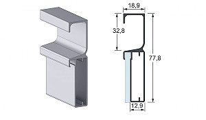 PERFIL ALT-3178 PUX PORTA INOX 3MTS ( APENAS RETIRADA )