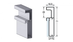 PERFIL ALT-3267 PUX PORTA FOSCO 3MTS ( APENAS RETIRADA )