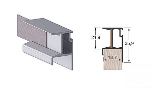 PERFIL ALT-4101 PUX FITA 18MM FOSCO 3MTS ( APENAS RETIRADA )