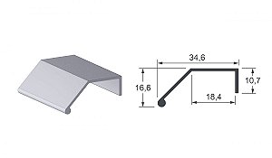 PERFIL ALT-7015 PUX INOX 3MTS ( APENAS RETIRADA )