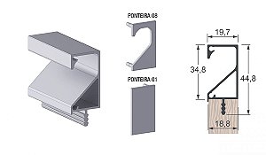 PERFIL ALT-8018T PUX TAMPA 3MTS ( APENAS RETIRADA )