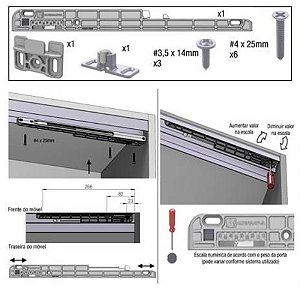 AMORTECEDOR P/PORTA AL-65 SOFT CLOSET