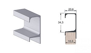 PERFIL ALT-5047 PUX 18MM PUX BRONZE 3MTS ( APENAS RETIRADA )
