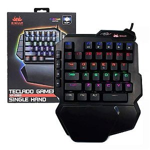 Teclado Gamer Mecanico Single Hand Led RGB (KP-2062) Fs